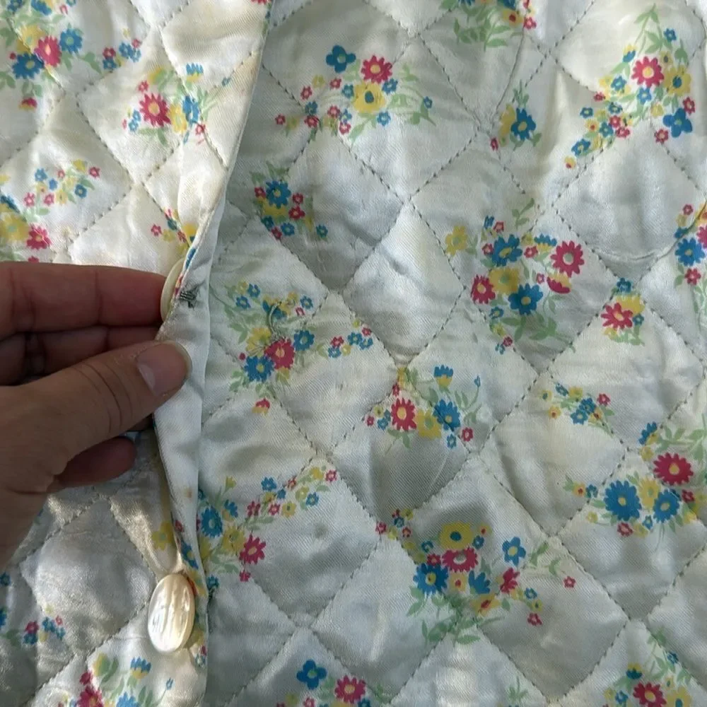 Vintage Quilted Girls Jacket Size 8/10 Cotton Cottagecore Ramona of California